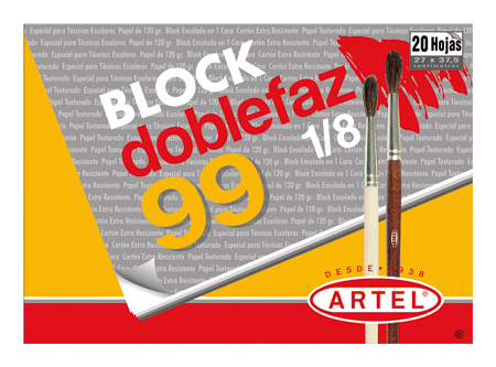  BLOCK DIBUJO  99 1/8 20 HJ ARTEL DOBLE FAZ 