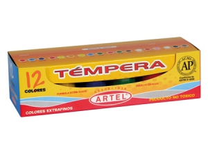  TEMPERA  12 COLORES ARTEL 102606 