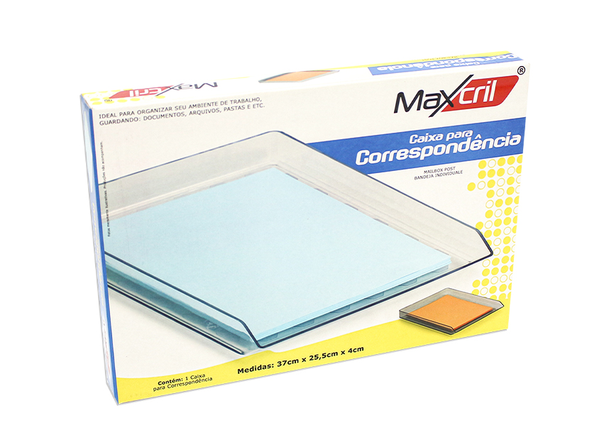  BANDEJA PARA CORRESPONDENCIA MAXCRIL CRISTAL 