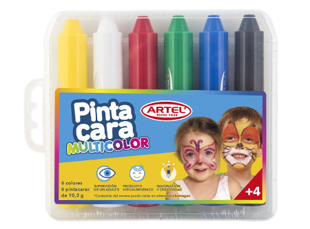  PINTURA CARA 6 COLORES ARTEL 