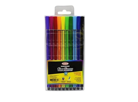  MARCADOR FIBRA X 10 COL. FINE LINER ARTEL 