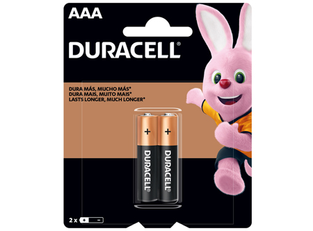  PILA ALCALINA AAA X  2 UN. DURACELL LR03 1.5 V. 