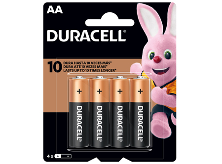  PILA ALCALINA AA X  4 UN. DURACELL 