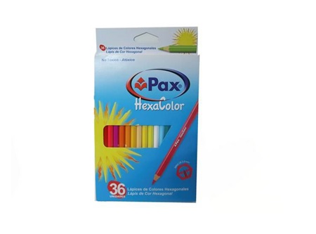  LAPIZ COLOR 36UN. LARGO HEXA. PAX 