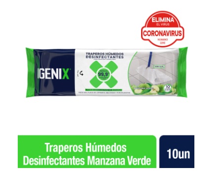  TRAPERO HUMED/DESINF. IGENIX 10 UN MANZ/VERDE 