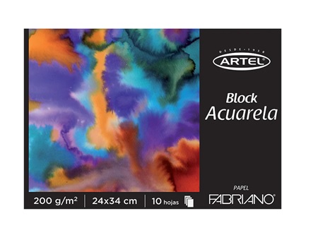  BLOCK ACUARELA TEMPERA 24X34 FABRIANO ARTEL 