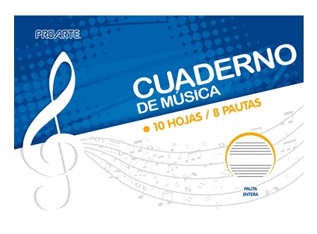  CUADERNO MUSICA PAUTA ENTERA 10 HJ PROARTE 