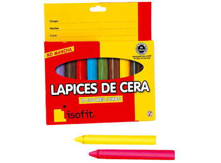  LAPIZ CERA  12 COLORES ROSS JUMBO 