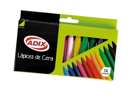  LAPIZ CERA  12 COLORES ADIX 