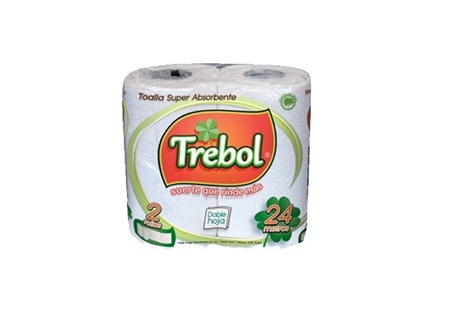  TOALLA PAPEL 2 ROLL. 24 MT. TREBOL TECNOROLL 