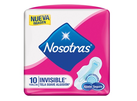  TOALLA HIG. NOSOTRAS U.INVISIBLE PQ X 10UN T.SUAVE 