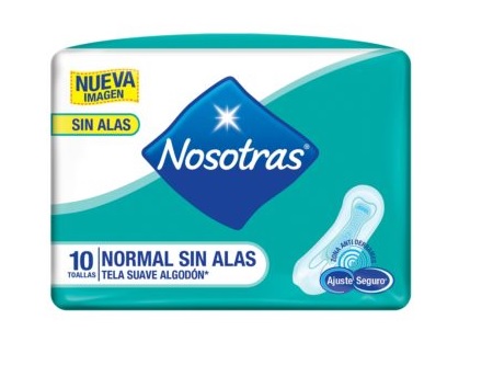  TOALLA HIG. NOSOTRAS ANATOMICA PQ X 10 UN T.SUAVE 