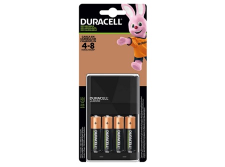  CARGADOR PILA AA-AAA DURACELL + 4 PILAS AA 