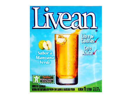  JUGO POLVO  7 GR LIVEAN X 10 UN S/AZ MANZANA 