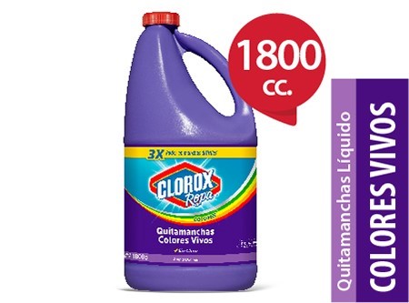  CLORO 1.8 LT. CLOROX ROPA COLORES VIVOS 