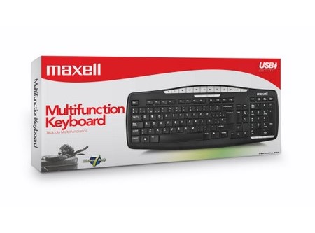  TECLADO MAXELL USB KB-100 NEGRO MULTLTIMEDIA 