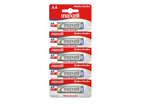  PILA ALCALINA AA X  5 UN. MAXELL TROQUELADA 