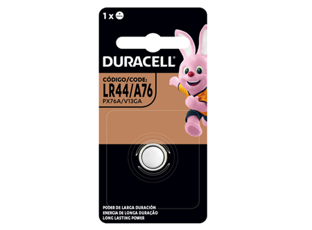  PILA ALCALINA LR44/76A X 1 UN DURACELL 