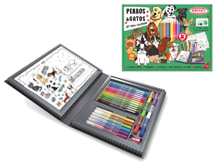  SET PARA COLOREAR MASCOTAS 60 PIEZAS ARTEL 