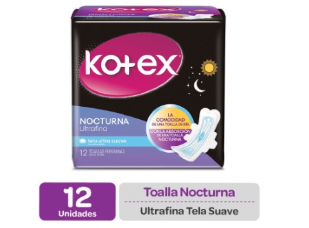  TOALLA HIG. KOTEX NOCTURNA ULTRAFINA X12 