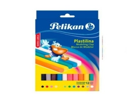  PLASTICINA 12 COLORES PELIKAN 216 GR 