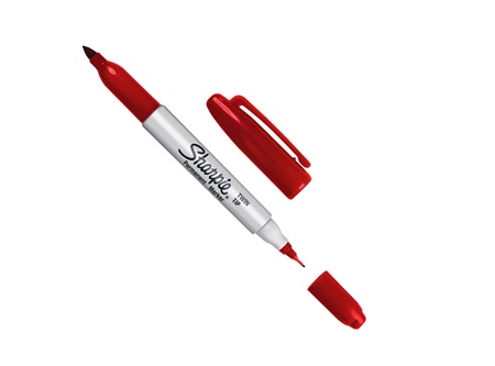  MARCADOR MULTIUSO ROJO SHARPIE DOBLE PUNTA TWIN 