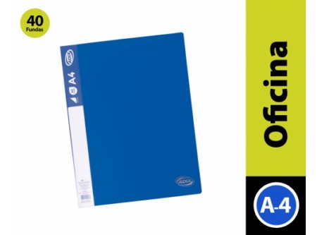  CARPETA C/FUNDA ADIX 40 FUNDAS A-4 AZUL 