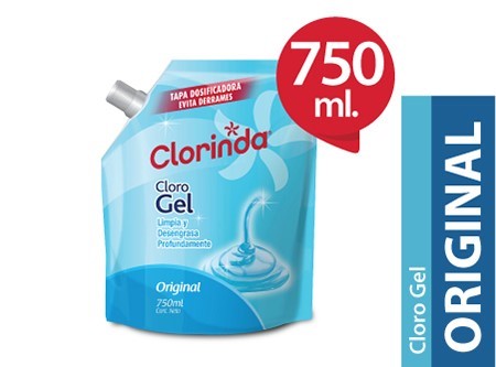  CLORO GEL 750 ML. DOYPACK CLORINDA 