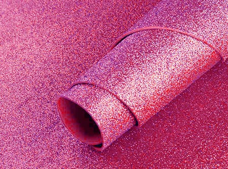  GOMA EVA 30X20 X 10 UN 2MM C/GLITTER FUCSIA 