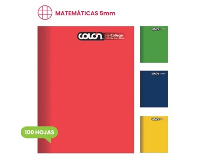  CUADERNO COLLEGE M5 100 HJ LISO COLON 