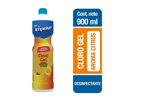  CLORO GEL 900 ML IMPEKE CITRUS 