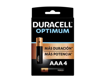  PILA ALCALINA AAA X 4 UN DURACELL OPTIMUM 