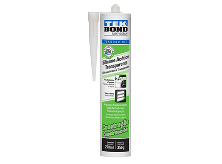  SILICONA ACETICA 256 GR TRANSPARENTE TEKBOND 