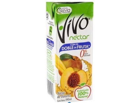  JUGO NATURAL 190 ML VIVO DURAZNO DP/3 UND 