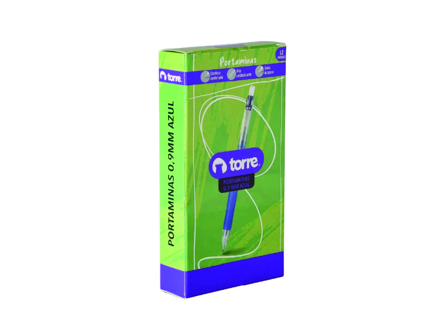  PORTAMINA 0.9MM TORRE AZUL 