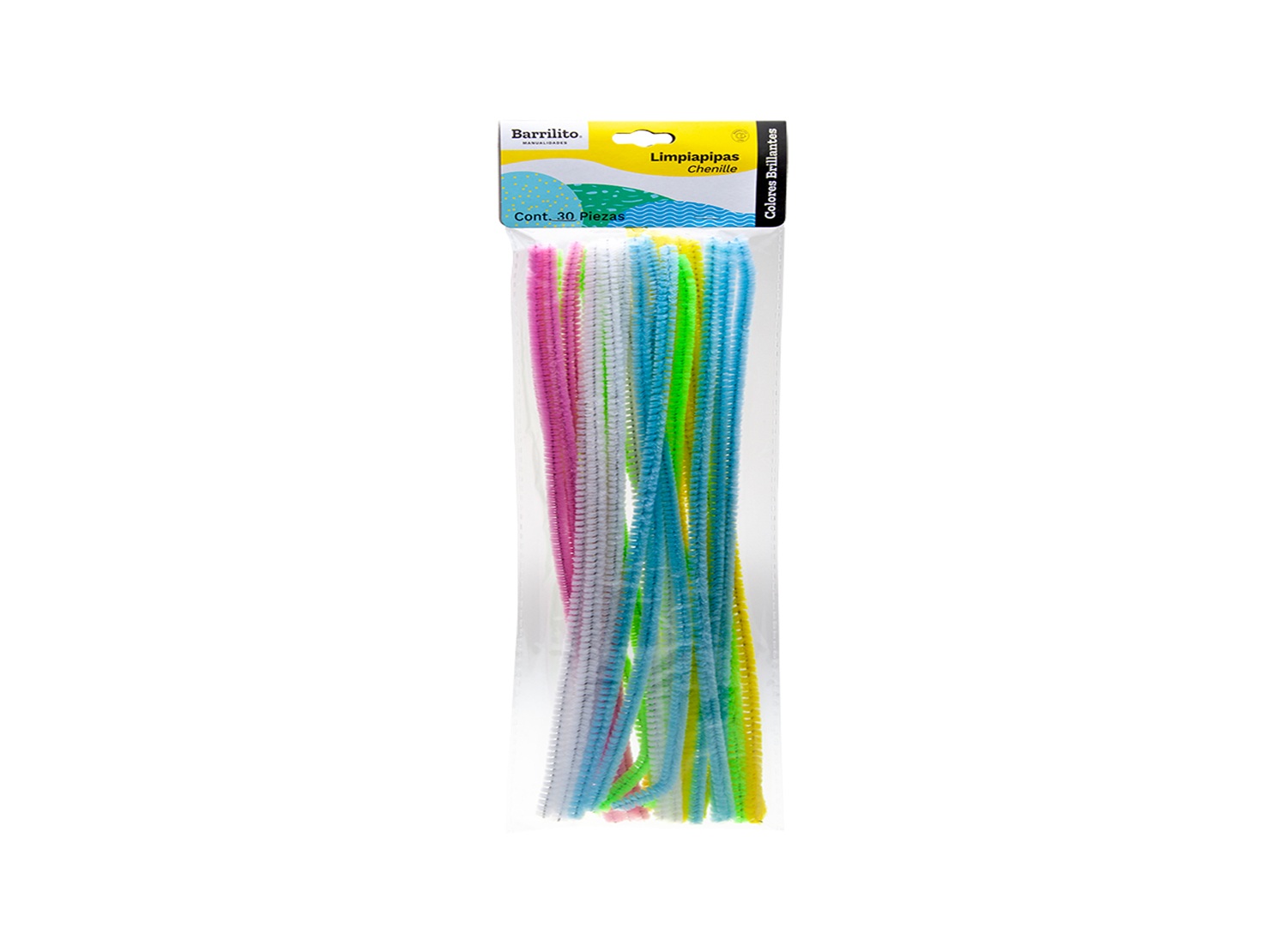  MANUALIDADES LIMPIA PIPA COLOR BRILLANTE PQT X 30 
