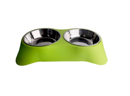  KIBOO PLATO P/PERRO DOBLE ACERO Y GOMA T-L ANTIDES 