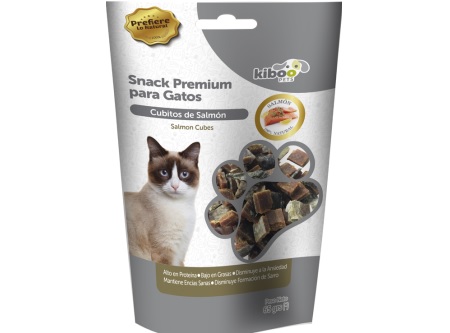  KIBOO SNACK 65GR CUBITOS DE SALMON P/GATO 