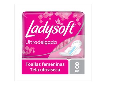  TOALLA HIG. LADYSOFT U/DELGADA X  8 UN ALAS U.SECA 