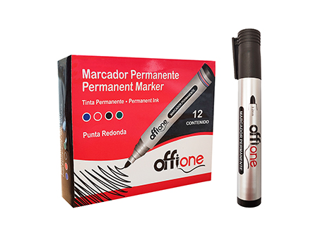  MARCADOR PERMAN. NEGRO PTA. REDONDA OFFIONE 