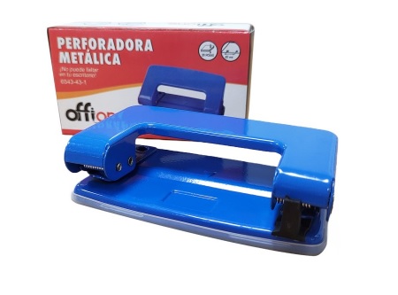  PERFORADOR METAL CHICO 10CM AZUL OFFIONE 