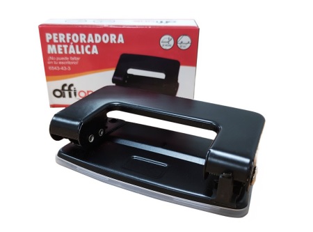  PERFORADOR METAL CHICO 10 CM NEGRO OFFIONE 