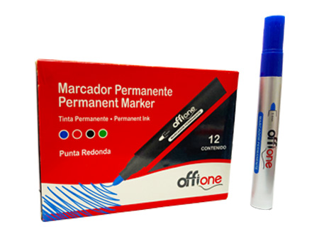  MARCADOR PERMAN. PTA REDONDA AZUL 5.4MM OFFIONE 