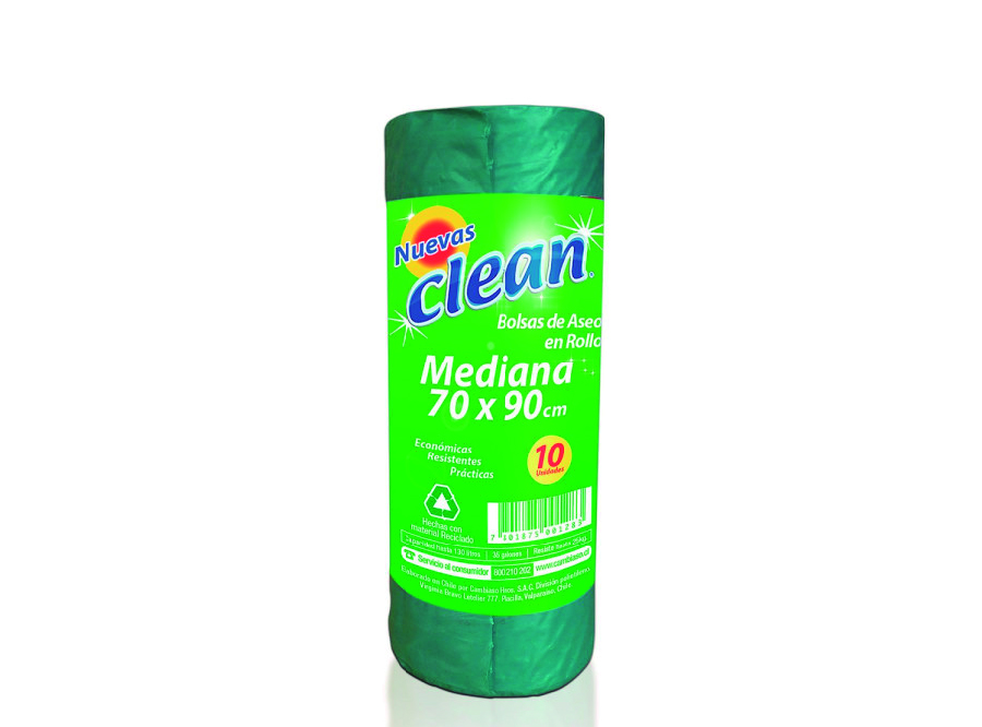  BOLSA BASURA ROLLO  70 X  90 PQ X 10 UN CLEANUP 