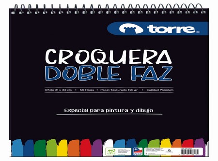  CROQUERA OFICIO ESPIRAL 50 HJ DOBLE FAZ TORRE 