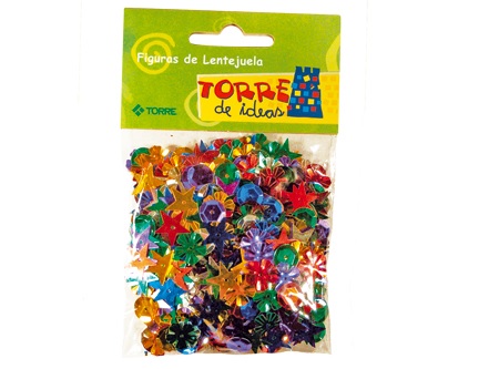  TORRE IDEAS FIGURAS DE LENTEJUELAS 25GR COL.SURTID 