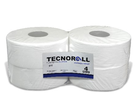  PAPEL HIG. 4 ROLLOS 600 MT. H/S TECNOROLL BLANCO 