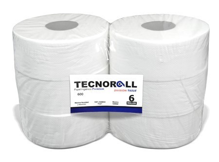  PAPEL HIG. 6 ROLLOS 600 MT. H/S TECNOROLL BLANCO 