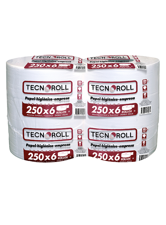  PAPEL HIG. 6 ROLLOS 250 MT. H/D TECNOROLL 