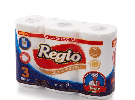  TOALLA PAPEL 3 ROLL. 12.6 MT. REGIO H/D 